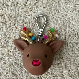 Bath and Body Works Reindeer Keychain with Colorful Antlers